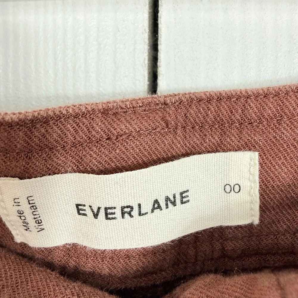 Everlane Put-Together Pleated Pant 00 Brown European Flax Linen Minimalist